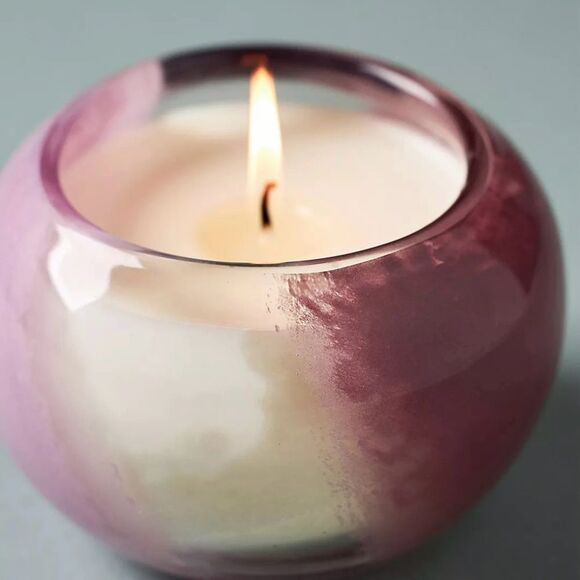 Anthropologie NIB The Loved Woody Salted Moss & Lavender Glass Candle - Picture 2 of 5